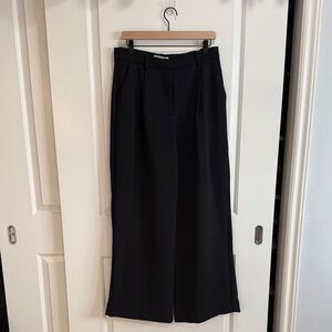 Abercrombie Black Wide-Leg Trousers